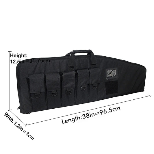 38 42inch Rifle Case Tactical Gun Case for AR15 with 5 Pouches Heavy