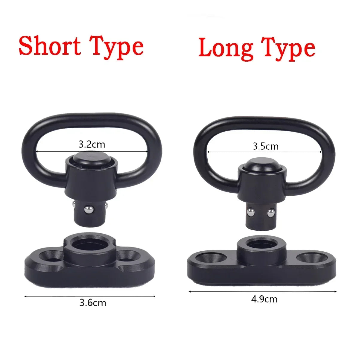 Tactical RSA GBB QD Slings Swivel Ring Mount MLOK Stud Adapter 20mm