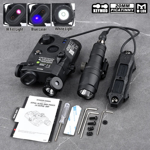 Tactical PEQ-15 Red Green Blue IR Laser WADSN M300A M600U White Light