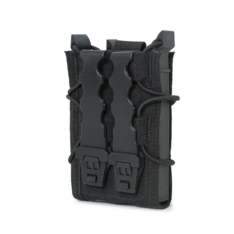 5.56 9mm Magazine Pouch  AK AR M4 AR15 Double Magazine Bag Rifle Pitol