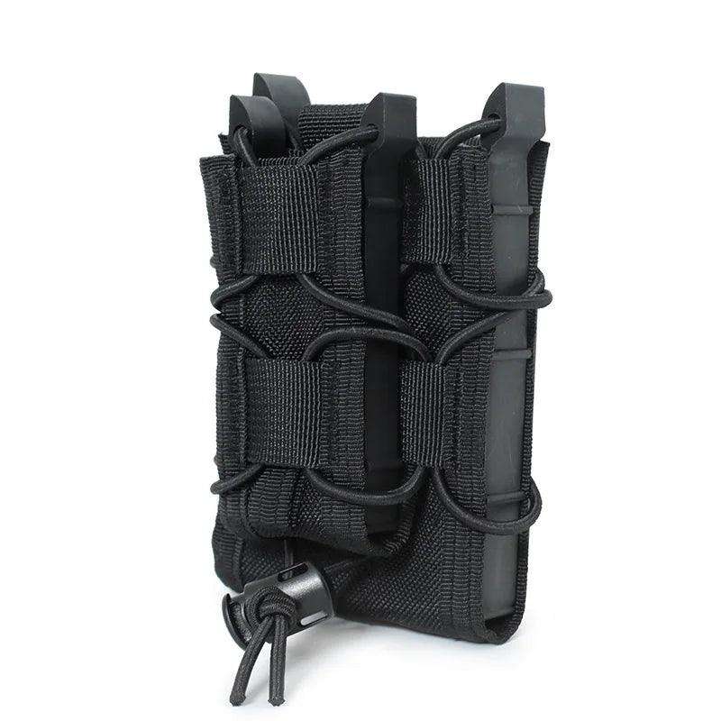 5.56 9mm Magazine Pouch  AK AR M4 AR15 Double Magazine Bag Rifle Pitol