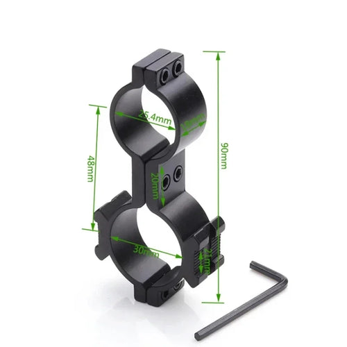 Hot  Rifle Clamp Tube Figure 8 Fixing Dual Rings Mount with Picatinny