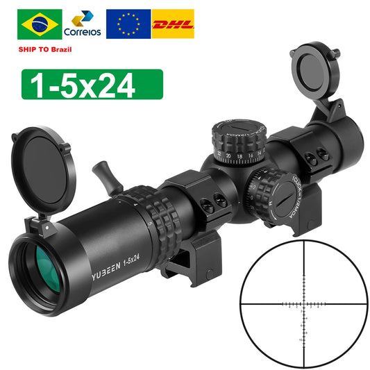 Bestsight 1-5x24 Rifle Scope Compact Sight Airsoft Air Hunting Scopes