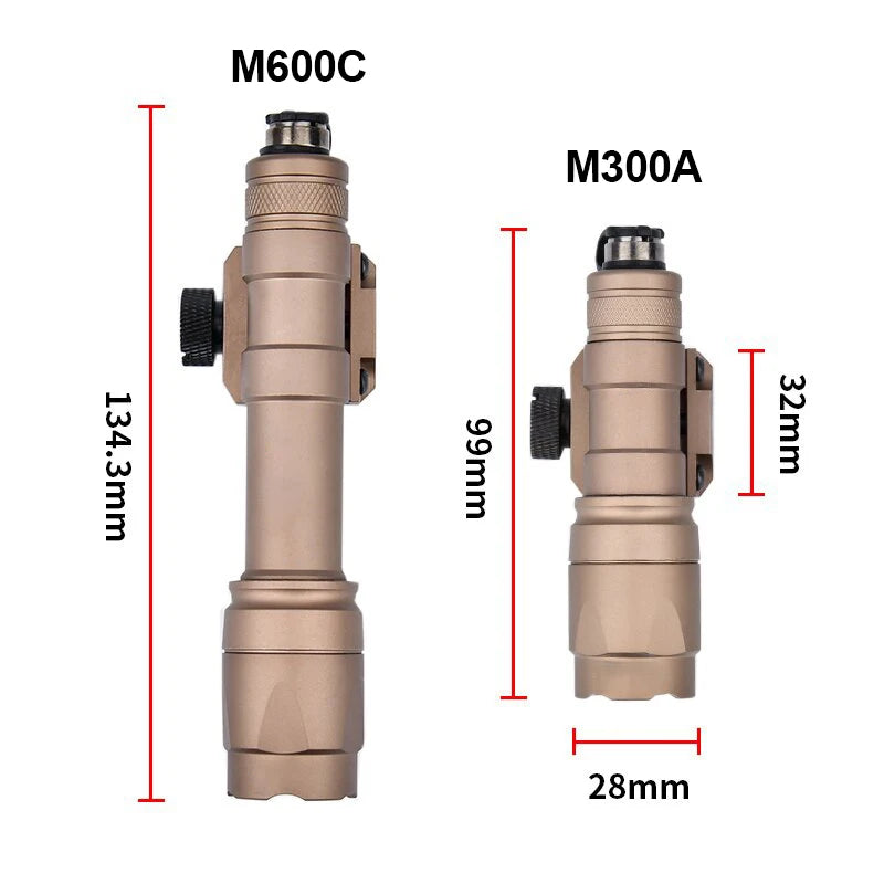 WADSN Airsoft Surefir M600C M600 M300 Tactical Scout Light AR15 Rifle