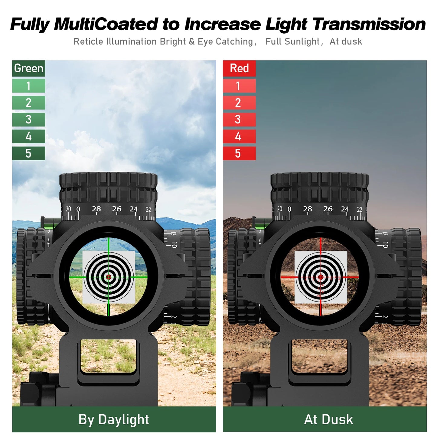 Bestsight 1-5X24 IR Hunting Rifle Scope Optical Sight Airsoft Air