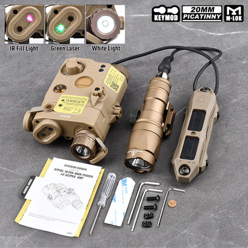 Tactical PEQ-15 Red Green Blue IR Laser WADSN M300A M600U White Light