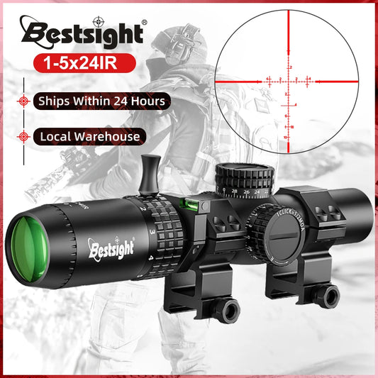 Bestsight 1-5X24 IR Hunting Rifle Scope Optical Sight Airsoft Air