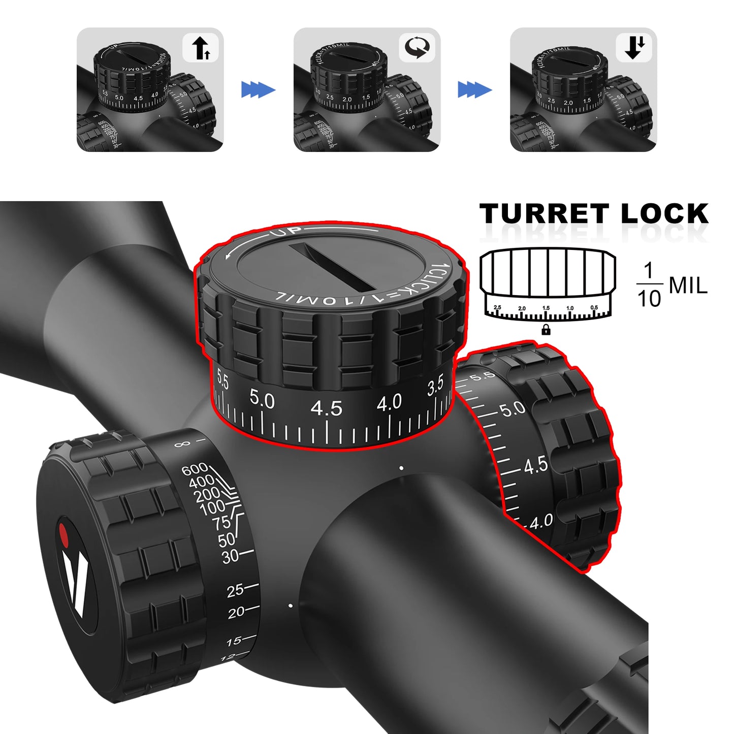 VictOptics S4 4-16X44 MDL Airsoft Sight Hunting Tactical Rifle Scopes