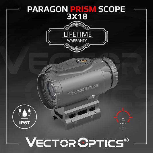 Vector Optics Paragon 3x18 Mini Prism Rifle Scope With Long Eye Relief