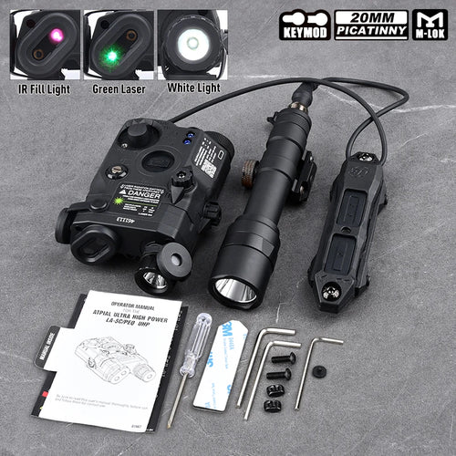 Tactical PEQ-15 Red Green Blue IR Laser WADSN M300A M600U White Light