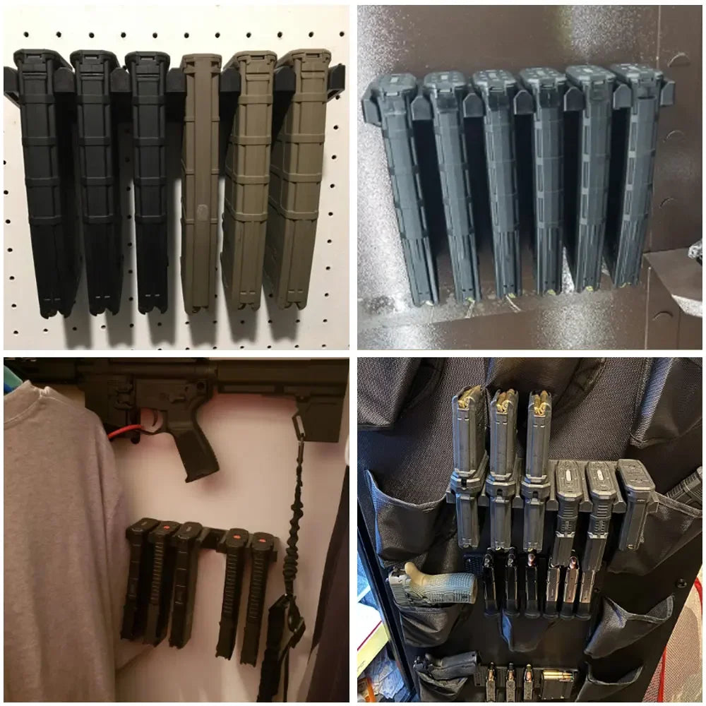 Tactical Ammo Clip Holder 6 Slot Standard AR15 PMAG Wall Mount