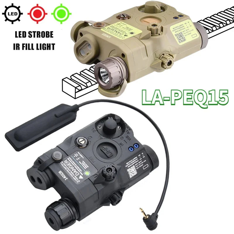 PEQ-15 Red/Green Dot IR Laser Sight LA-PEQ15 Tactical Weapon Light