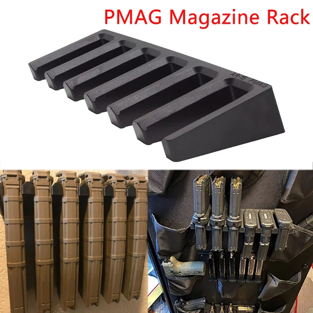 Tactical Ammo Clip Holder 6 Slot Standard AR15 PMAG Wall Mount