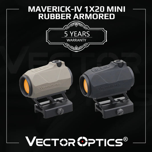 Vector Optics Maverick-IV 1x20 Mini Rubber Armored Reflex Sight Red