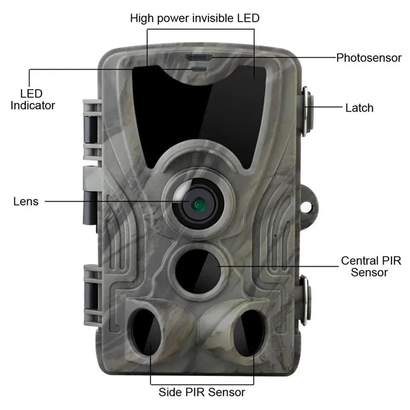 Outdoor Hunting Camera With 5000Mah Lithium Battery 16MP 1080P Trail