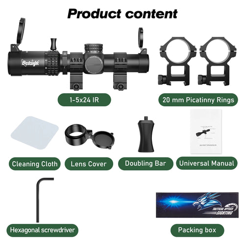 Bestsight 1-5X24 IR Hunting Rifle Scope Optical Sight Airsoft Air