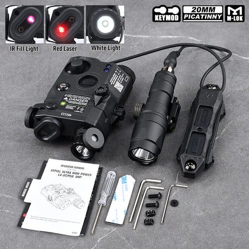 Tactical PEQ-15 Red Green Blue IR Laser WADSN M300A M600U White Light