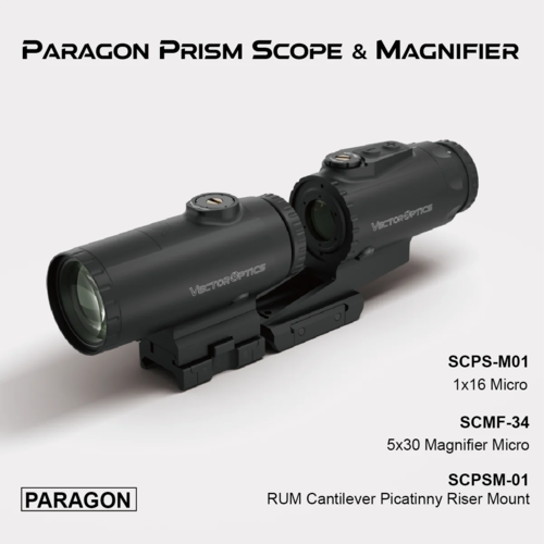 Vector Optics Paragon Series 1x Prism Scope & 3x/5x Magnifier