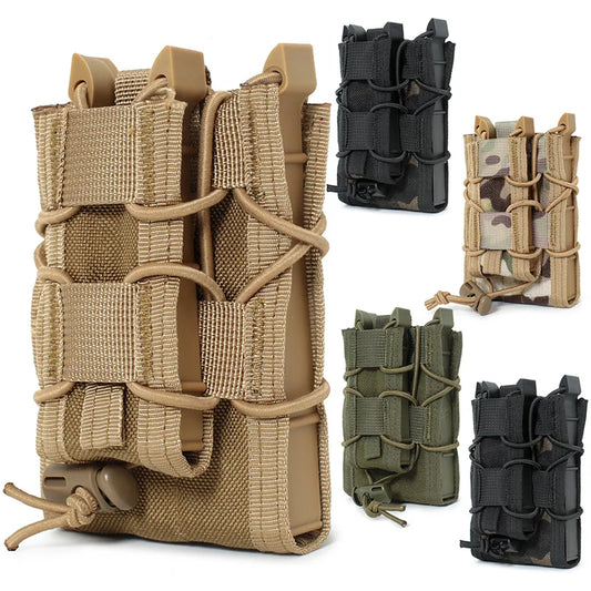 5.56 9mm Magazine Pouch  AK AR M4 AR15 Double Magazine Bag Rifle Pitol