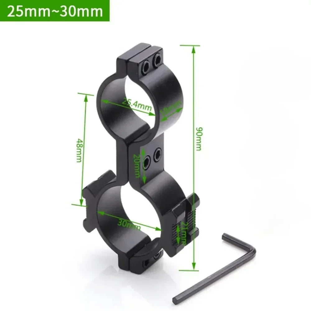 Hot  Rifle Clamp Tube Figure 8 Fixing Dual Rings Mount with Picatinny