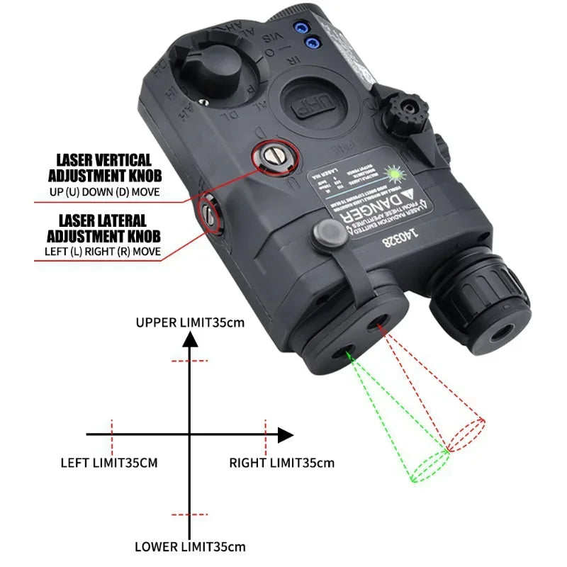 PEQ-15 Red/Green Dot IR Laser Sight LA-PEQ15 Tactical Weapon Light