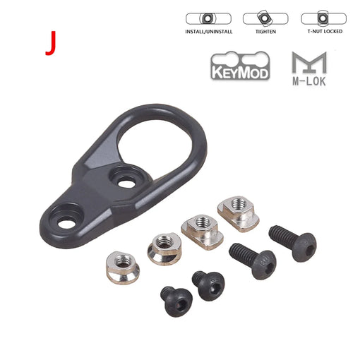 Tactical RSA GBB QD Slings Swivel Ring Mount MLOK Stud Adapter 20mm