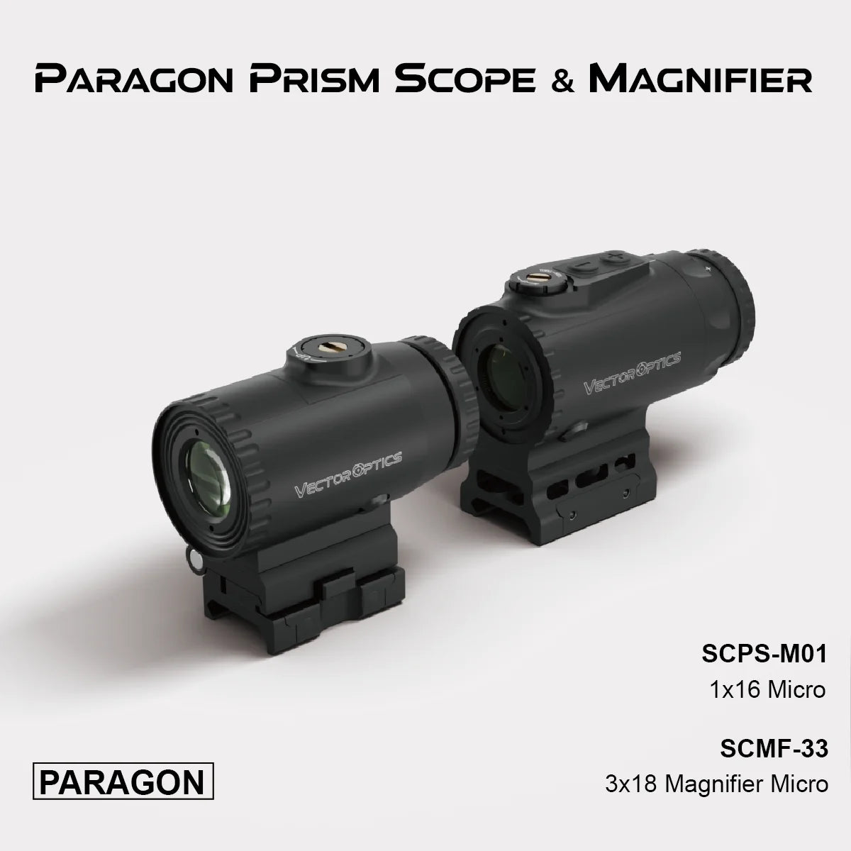 Vector Optics Paragon Series 1x Prism Scope & 3x/5x Magnifier