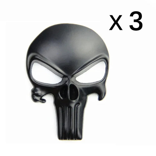 3D Solid Metal Sticker Tactical Skull for Motorcycle Car Decoration