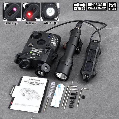 Tactical PEQ-15 Red Green Blue IR Laser WADSN M300A M600U White Light